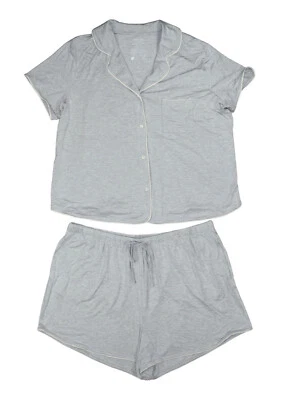 State of Day Plus Size 2-Piece Button Front Top & Shorts Women's Pajama Set NWT - Image 1 of 4