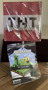 Minecraft TNT Block 14-Inch Desk Lamp with 3D Creeper Puller LED Lamp