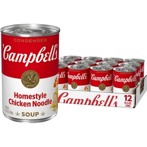 Campbell’S Condensed Homestyle Chicken Noodle Soup, 10.5 Ounce Can (Pack of 12) - Picture 1 of 12