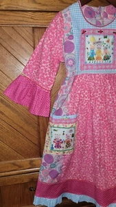 Hand Made (Girl's Size 7/8) Dress PRARIE BOHO Gunne Sax Style COTTAGECORE unworn - Picture 1 of 6