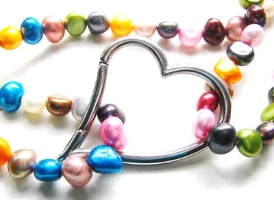 Edelstahl Karabiner Verschluß Herz 33x41mm 1/5 Stück SERAJOSY Kettenverkürzer - Bild 1 von 3