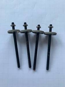 VINTAGE THORENS RODS WITH HEIGHT ADJUSTMENT WHEELS TD 134/135 & 184 USED - Picture 1 of 3