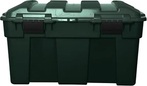 Grüne große 40L Aufbewahrungsbox Truhe Spielzeug Kunststoff abnehmbarer Clip Klappdeckel - Bild 1 von 8