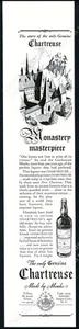 1938 Chartreuse liqueur Carthusian monastery art vintage print ad - Picture 1 of 7