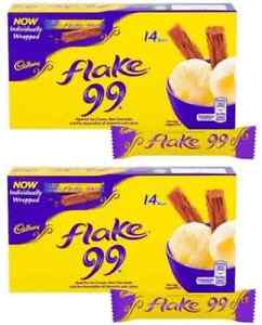 2 X Boxes of Ice Cream 99 Cadbury Chocolate Flakes 28 Bars in total. BB May 24.
