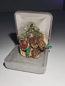 Broche asiático Sweet Romance en tono dorado - Imagen 1 de 3
