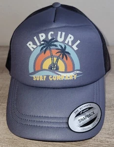 Gorra de camionero Rip Curl Surf Co Logo Snapback malla para hombre nueva con etiquetas - Imagen 1 de 4
