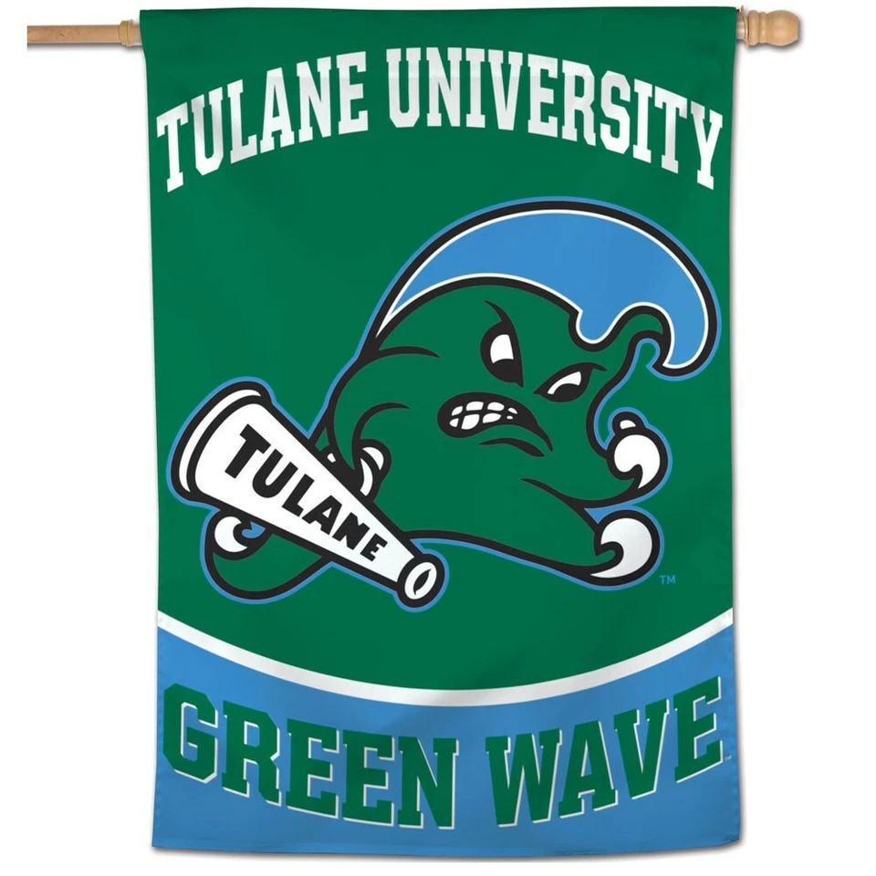 BÓVEDA UNIVERSITARIA TULANE GREEN WAVE 28"X40" BANDERA NUEVA WINCRAFT 😎🔥 Foto 1 de 1