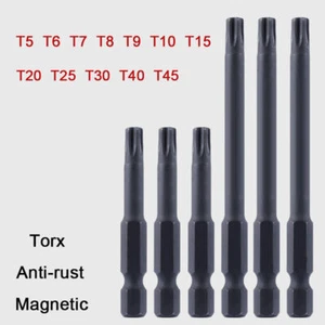 S2 Stahl Schraubendreher Power Bit Torx für Industrie 1/4" Sechskantschaft Magnetbohrer - Bild 1 von 6