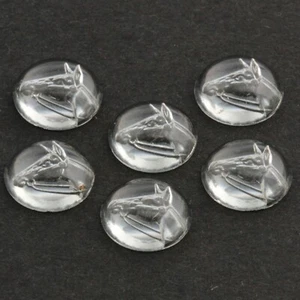 Lot (6) Czech vintage crystal intaglio horse head glass cabochons - Picture 1 of 3