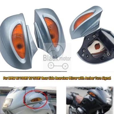 Juego de señales de giro de espejo retrovisor ámbar diestro+derecho para BMW R1100RT R1100RTP R1150RT LH+RH Foto 1 de 4