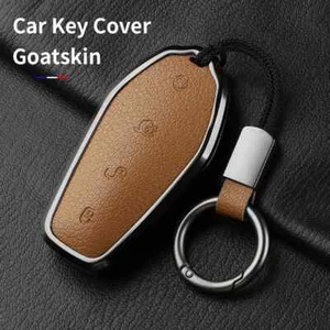 Metal Leather Car Key Case Cover For BYD Atto 3 Han EV Dolphin Durable Song Pro - Picture 1 of 34