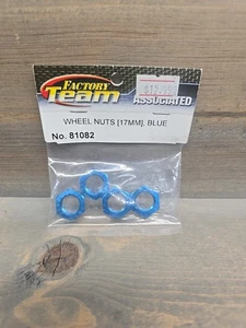 Team Associated 17mm Aluminum Serrated Wheel Hex Nut (Blue) (4) 81082 - Picture 1 of 3