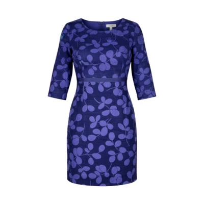 Vestido Boden Amanda Pana 8P Floral Manga 3/4 Cremallera Lateral Algodón Micro Cordón Foto 1 de 4