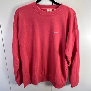 Sudadera Levi's Cuello Redondo Coral Rosa Mujer Talla L Informal Todos los Días Top - Imagen 1 de 10
