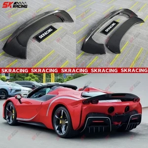 Fits Ferrari SF90 2020-2024 NEW Style Real Carbon Fiber Rear Trunk Spoiler Wing - Picture 1 of 24