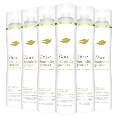 Dove Humidity Protect Micro Mist Hairspray 6 Pack Flexible Hold 5.5 Oz - Image 1 of 4