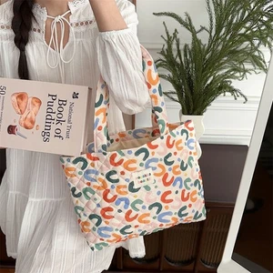 Cute Soft Quilted Handbag Women Print Tote Bag New Travel Shopping Bag - Picture 1 of 16