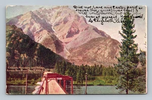 Vintage Cascade Mountain & Bridge Postkarte Banff Alberta Kanada 1907 - Bild 1 von 2