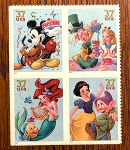 Juego de 37 céntimos de arte de Disney - estampillas de celebración (SC 3912-15) MNH - Imagen 1 de 1