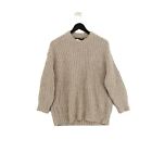 Jenni Kayne Women's Jumper XXS Brown Polyester with Wool Round Neck Pullover