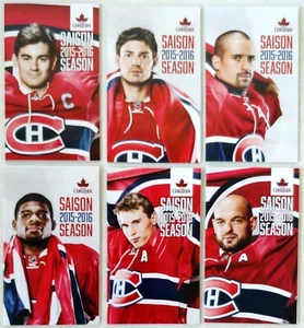 LOT OF 6 MOLSON MONTREAL CANADIENS POCKET SCHEDULE 2015-2016 - Picture 1 of 2