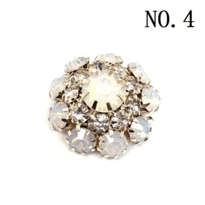 2x 21mm Damante Flower Buttons One Hole Shiny Crystal Sewing Crafts Fashion Chic - Image 1 of 4