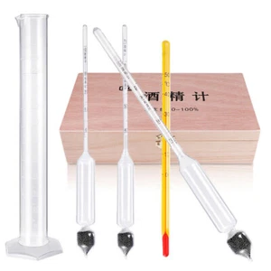 Alkohol Aräometer Proof & Tralle Meter Destillieren Tester Spiritus Skala 0-100% - Bild 1 von 7