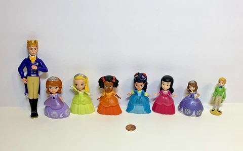 Disney Princess the First Sophia & Friends 3" Figures Dolls LOT of 8, Read Below Cover