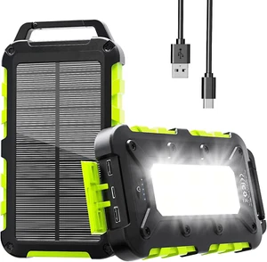 Solar Powerbank 26800mAh, PD15W USB C Schnellladegerät Solarladegerät mit 3 & Dual - Bild 1 von 7