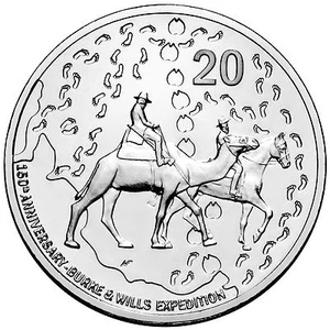 2010 Australia 150th Anniversary of Burke and Wills 20c unc coin - Picture 1 of 1