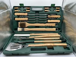 BBQ Set 18 Piece Stainless Steel Barbecue Grill Outdoor Cooking Utensils Tools - Picture 1 of 7