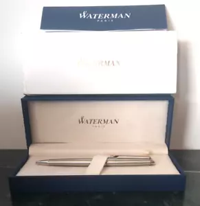 Waterman Hemisphere Ballpoint Pen Stainless Steel Blue Ink New In Box - Picture 1 of 5