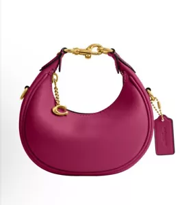 Mini Bolso Bandolera Coach Jonie Latón/Rosa Cuero Curtido CR508 NUEVO CON ETIQUETAS - Imagen 1 de 7