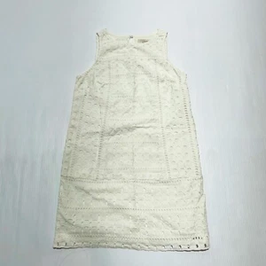 Loft Ann Taylor Crochet Sheath Dress Women's 4 White 100% Cotton Sleeveless - Picture 1 of 8
