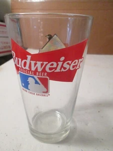 MLB Budweiser Baltimore Orioles Vaso de Cerveza Tipo Pinta Gruesa Vidrio Parece Sin Usar - Imagen 1 de 11