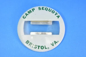 Vintage Camp Sequoya Bristol, VA Pinback button - Picture 1 of 2
