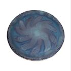 Signed Art Studio Pottery Plate Platter Display 10" Blue Purple Swirl Star Squid