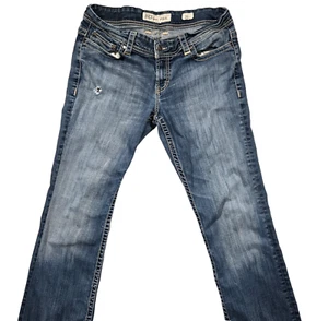 BKE Payton Medium Wash Jeans Women Sz 34L (35x30) Mid-Rise Stretch - Picture 1 of 16