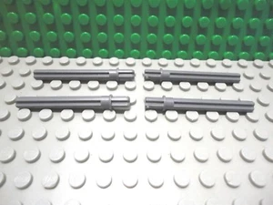 Lego 4 Dark Bluish Gray technic axle 5.5L or 1 5/8 inch length with stop - Picture 1 of 1