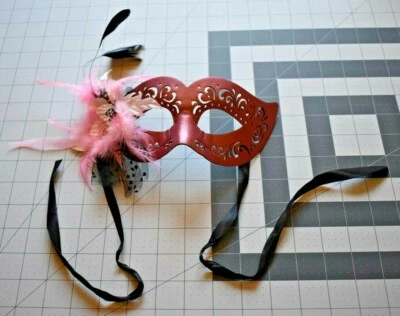 Metallic Pink Eye Mask - Tie Strap - Halloween Party - New without tags - Image 1 of 4