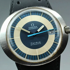 Vintage Exc+5 Omega Geneve Dynamic Tool107 Herren Automatik Uhr 41mm Blau 1302 - Bild 1 von 23