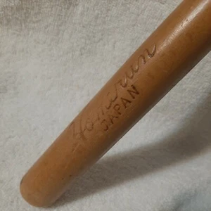 Mini bate de béisbol vintage de madera de 15 1/2" japonés jonrón único raro - Imagen 1 de 5