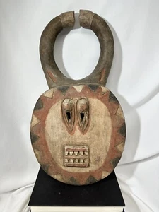 Antigua máscara de madera Baule Goli Kple Kple de Costa de Marfil africana - Imagen 1 de 6
