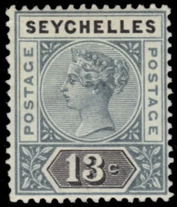 SEYCHELLES 9 (SG13) - Reina Victoria "1890 Die II" (pb56730) - Imagen 1 de 1