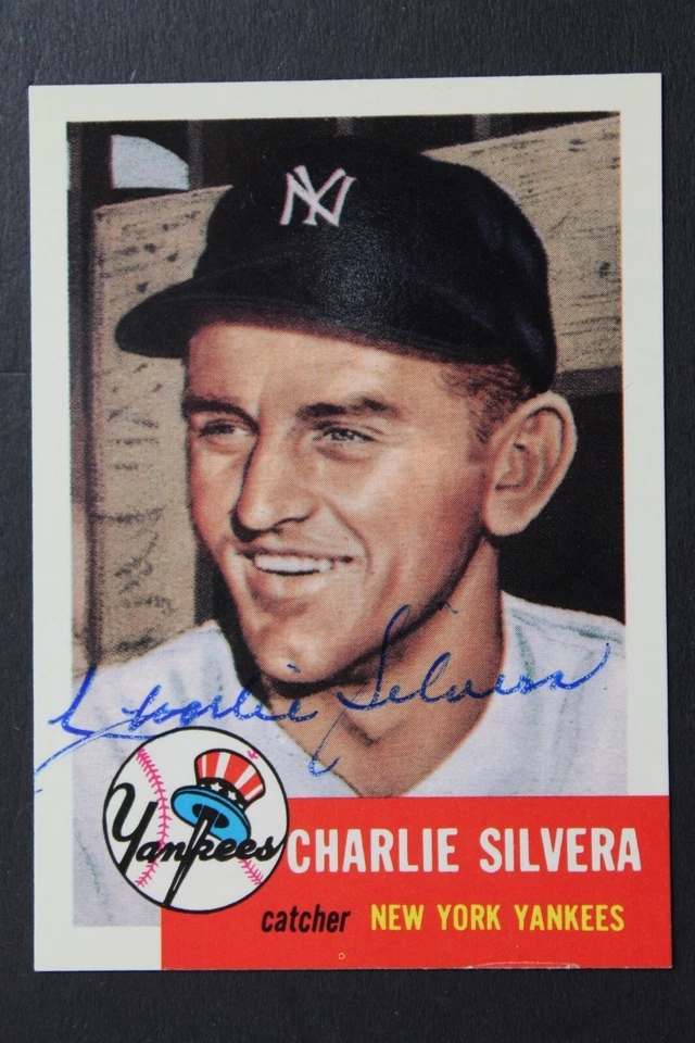 Charlie Silvera (d.2019) Autographed 1991 Topps #242 1953 Topps Archives JSA - Image 1 of 3