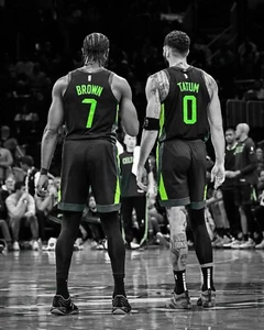 Jaylen Brown & Jayson Tatum 2024 City Edition Boston Celtics 8x10 NBA Photo - Picture 1 of 1