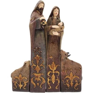 Christmas Decoration Nativity Set - Mary, Joseph, Jesus, Cow & Sheep (KCC001) - Picture 1 of 7