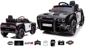 Kinderfahrzeug - Elektro Auto "Dodge Challenger Polizei" 12V7A Akku,2 Motoren - Bild 1 von 11