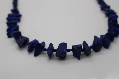 Lapislazuli Halskette unpoliert Geschliffen Heilstein Naturstein Lapis Lazuli - Bild 1 von 2